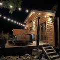 Chalet Licorne vu de nuit, soirée en amoureux